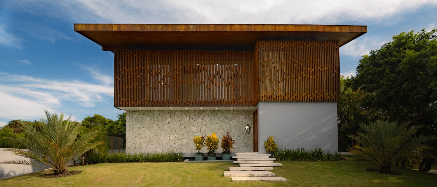 Maison passive contemporaine à façade bois et grandes ouvertures orientées au soleil